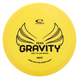 Latitude 64 Zero Gravity Saint | Stable Disc Golf Fairway Driver | Floats in Water | Lightweight w/High Glide & Precise Control | Beginner Frisbee Golf Driver | Grippy Base Plastic | 120-130g (Yellow)
