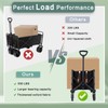 Collapsible Folding Wagon, Heavy Duty Collapsible Wagon Cart, Foldable Utility