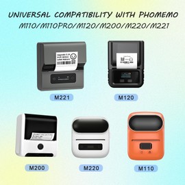 Round Circle Thermal Label Compatible with Phomemo M100/M110/M150/M221/M220/M120/M200/M250 Label Printer,1.96" x 1.96"（50x50 mm, 140 Labels/Roll, Black on Pink & Blue & Khaki & Green,4 Rolls