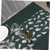 CIYODO Pattern Table Cloth Gold Stamping Cotton Linen Tablecloth for