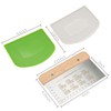 Casoter Professional Dough Scraper Set, 3-Piece, Stainless Steel with Wooden