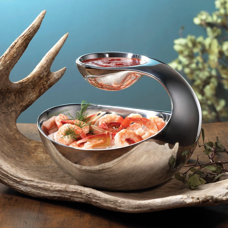 Nambé Scoop Server Mini – (7” x 5.5”) Modern Two-Level