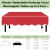 Plastic Red Tablecloths 3 Pack Disposable Table Covers 54 x