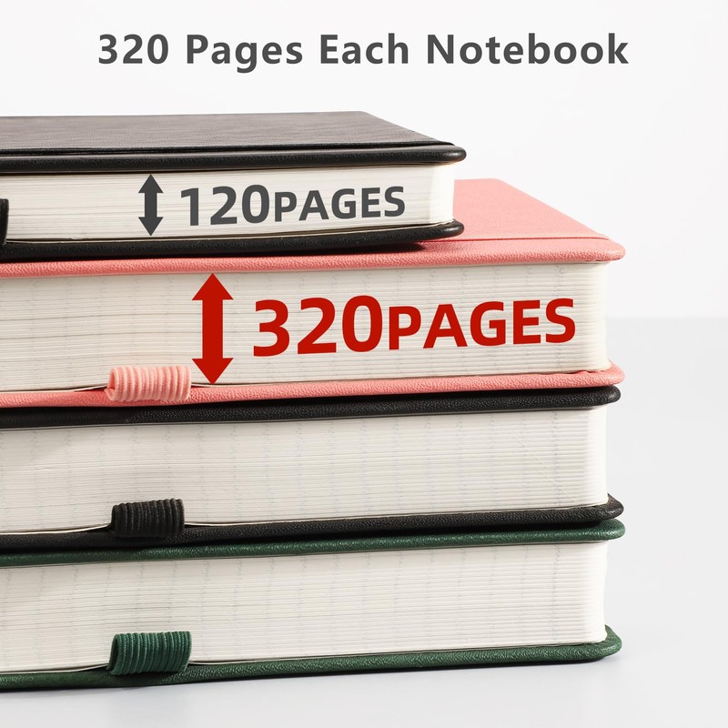 AHGXG Lined Journal Notebook - 320 Numbered Pages Thick Journal