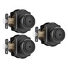 NCSEN 3 Pack Matt Black Door Knobs with Camelot Trim,Interior