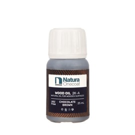 Natura Onecoat Wood Stain Oil - Sample - 25 ml, Chocolate Brown – Natural Wood Finish for Interior Furniture & Floor - Linseed Wood Oil - Environmentally Friendly - Hard Wax Oil for Color Sampling