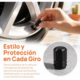 16pcs Juego de Tapones Válvulas Llantas Universales de Aluminio Ideal. Juego de Tapones Válvulas Llantas Universales Cubre Válvulas de Aluminio Ideal para Coche, Camioneta, Motocicleta, Bicicleta.