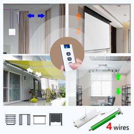 Tedeligo Wireless Roller Shutter Control Retrofit Set, Wireless Switch for Roller Shutters, Blinds Awnings, Easy Assembly, Up to 100 m Range, 2200 W, White