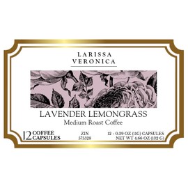 Lavender Lemongrass Medium Roast Coffee (Single Serve K-Cup Pods) (Gourmet, Naturally Flavored, Whole Coffee Beans) (12 pods, ZIN: 575528)