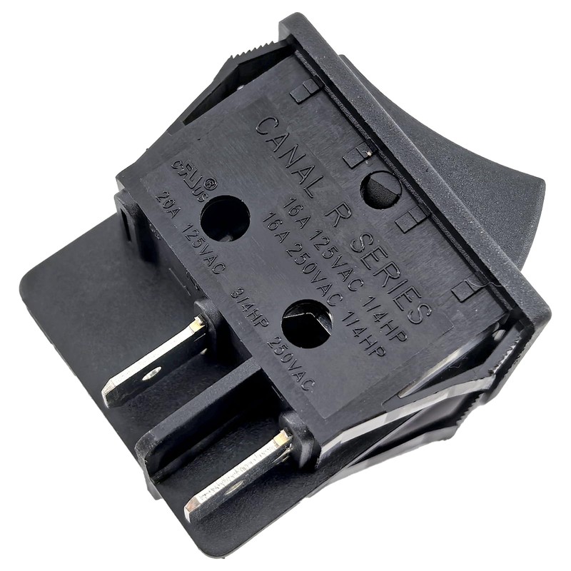 1-Pack Canal R Series Rocker Switch 16A/20A 125VAC/250VAC 4-Pin DPST