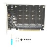 M.2 NVME to PCIe X16 Adapter, Card 4 Port NVMe