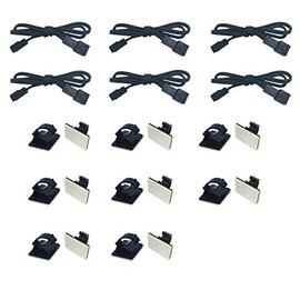 Litever 12 Inches Extension Cable 22 awg, Male to Female, ONLY for Litever Under Cabinet Lighting Kit LL-013 Series. 16 Cable Tiers Included (6-Pack-12 Inches)