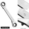QWORK® 5Pcs Ratchet Spanner Set, 6mm-21mm Offset Reversible Double Ring