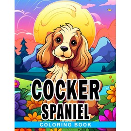 Cocker Spaniel Coloring Book: Relaxing With Impressive Dog Breed Illustrations Premium Edition For All Ages