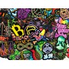 20 Random Neon Light Style Skateboard Laptop Stickers