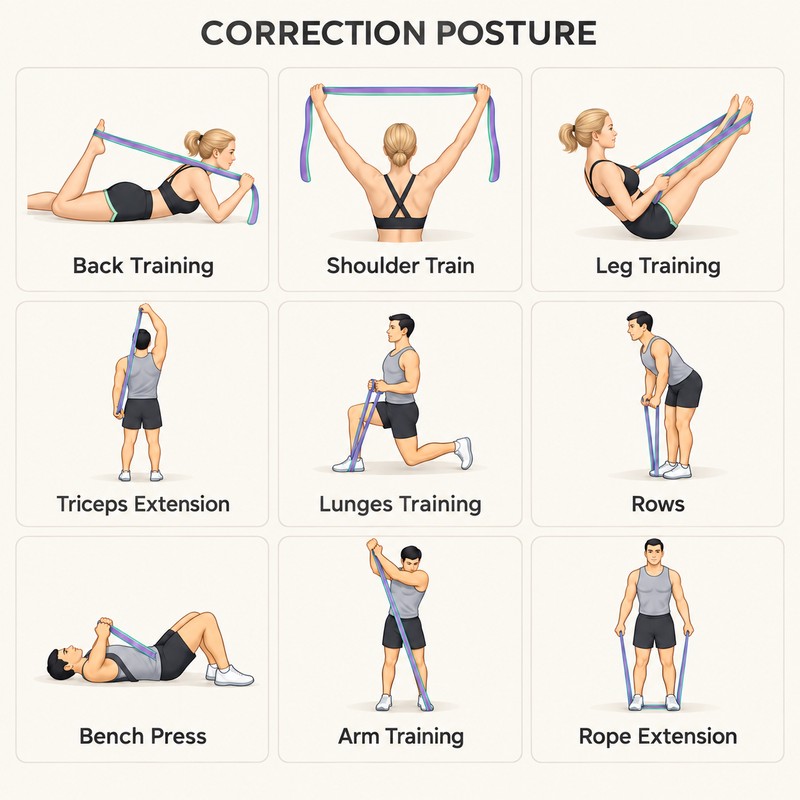 Elastic Stretch Band for Yoga & Fitness – Multi-Loop Resistance