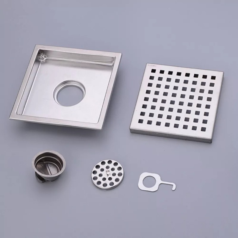 ZC Coladera Invisible Desagüe Drenaje Piso Antiolor Acero Inoxi