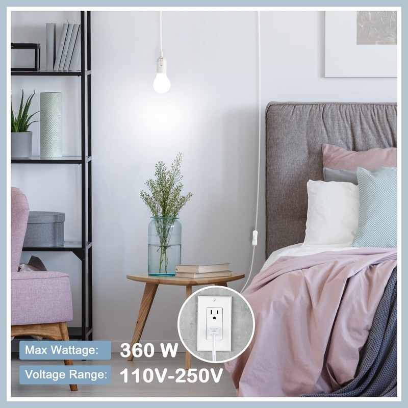 JACKYLED 20Ft UL Approval Extension Hanging Lantern Pendant Light Lamp