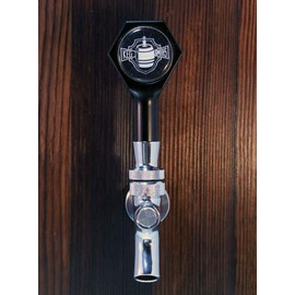 Keg Smiths Premium Black Aluminum Tap Handle - Customizable and Interchangeable Design - Suitable for Standard Threaded 3/8"-16 UNC Faucets - Made in USA