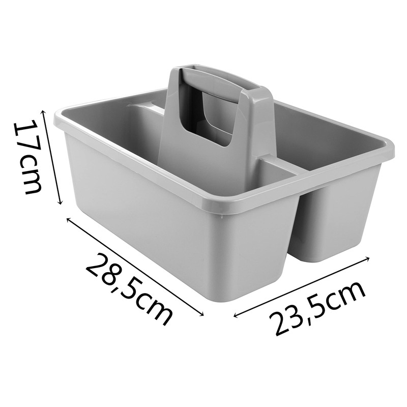2 x Basket with Carry Handle - Grey - 2