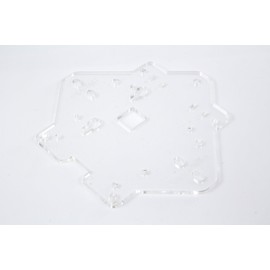 C4Labs Zebra VESA Mounting Plate - Acrylic - for Raspberry Pi 4 B, 3B+, 3, Pi 2, and Pi B+ Arduino: Clear