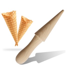 aoory Waffle Horn Wooden Planting Wood Waffle Bags Waffle Shaper Cone Waffle Bag Turner Delicious Small Waffle Horn Ice Squirrel Shaper