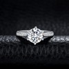 JewelryPalace Classic 1ct 2ct Moissanite Solitaire Engagement Rings for Her,
