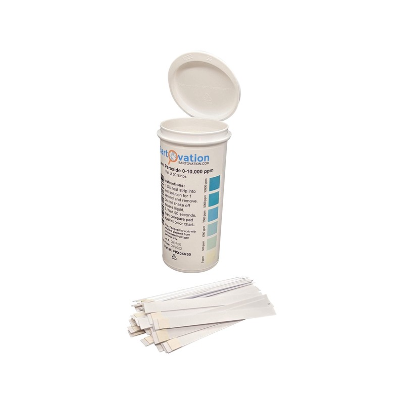 Very High Level Peroxide Test Strips, 0-10,000 ppm [Vial of