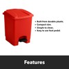 Zedfire [Red] Step-On 4-Gallon Trash Can - Compatible with Biohazard