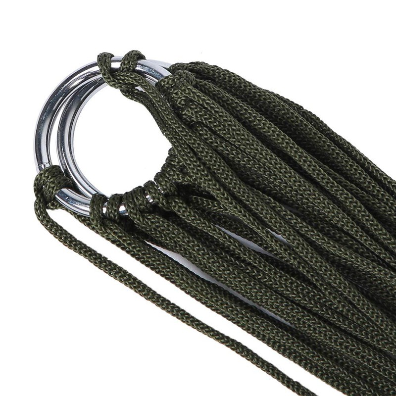 Hammock, Outdoor Nylon Mesh Rope Hammock Comfortable Hanging Bed for