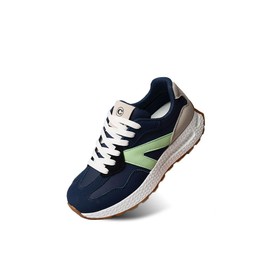 Chouiss - Zapatos deportivos para caminar para mujer, con suela de palomitas de maíz, zapatos clásicos para caminar, correr, ir de compras, Azul, 26 cm