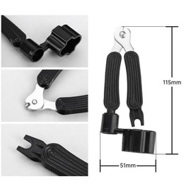 YANYULI String Winder, Guitar String Changer, Peg Turner, Bridge Pin Extractor, Nipper, 3 in 1 Multi-Function Tool, Guitar Maintenance Supplies, String Change Set, Tool