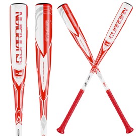 Guardian X Stinger BBCOR Baseball Bat - 3 Drop - 2 5/8" Barrel - Available in 31” to 34” - Drop 3 Baseball Bat for Middle School, High School, or College - 32" - 29 oz -, White/Red