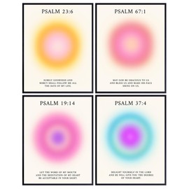 YELLOWBIRD ART & DESIGN Bible Verse Wall Art & Decor - Jesus Christ Inspirational quote Set - Motivation positive Quotes Wall Decor - Scripture Wall Art - Christian Art spiritual Gifts for Women - Religious Wall Decor
