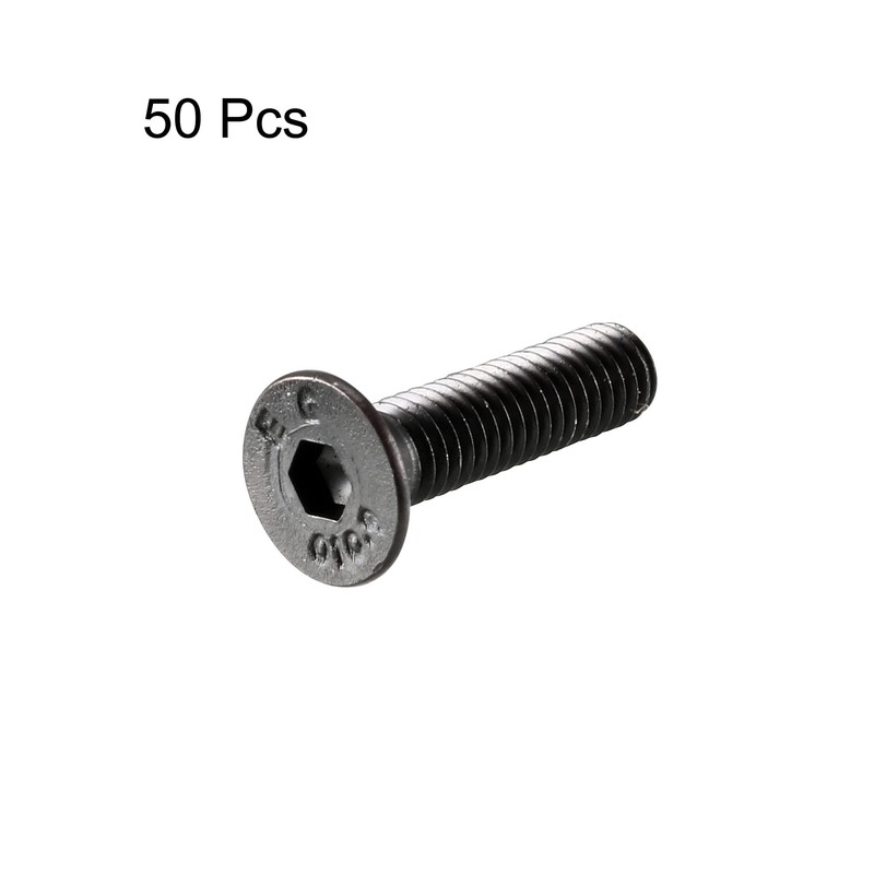 uxcell M3x12mm 10.9 Carbon Steel Countersunk Head Hex Socket Screw