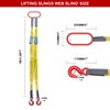 Lifting Slings Straps with Hooks, 3.3 Feet Two Leg Bridle