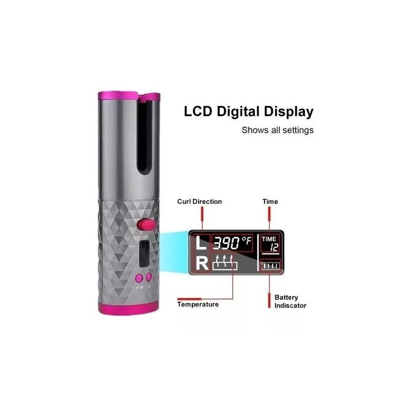 Total Supplier Pantalla Lcd Inalámbrica Rizador Automático De Cerámica Riza