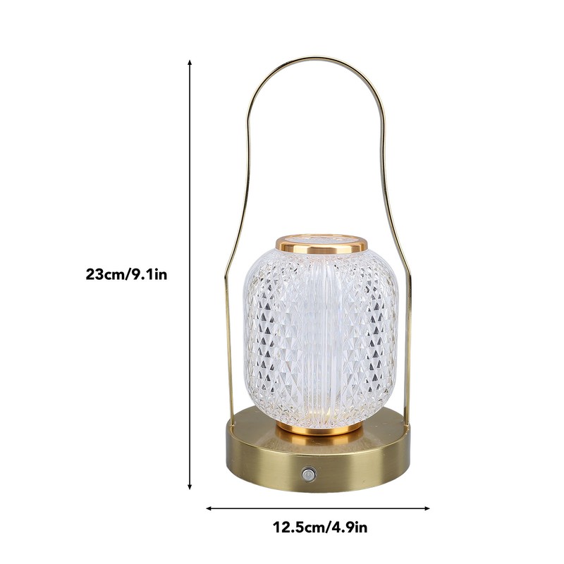Cordless Rechargeable Lantern LED Table Lamp 3600mAh Battery Operated Stepless