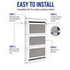 3-Panel Airseal Pet Door Flap 10.25x15.75in XL, Metal Connection