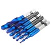 6PCS High Speed Steel 6.35mm Hex Shank Tap Drill Bit