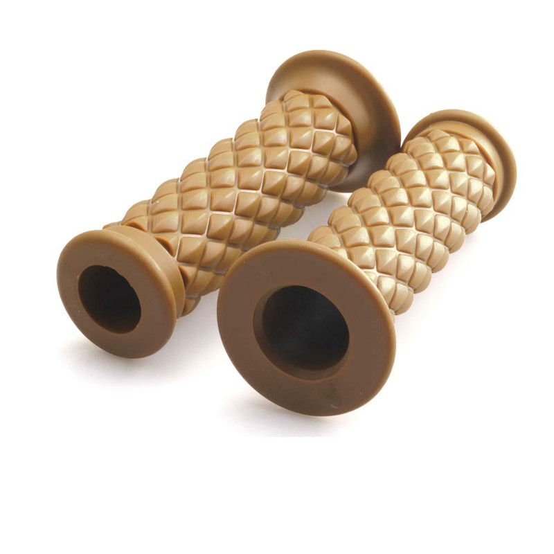Motorcycle Vintage Non Slip Handlebar Grips 7/8" 22mm 1" 24mm