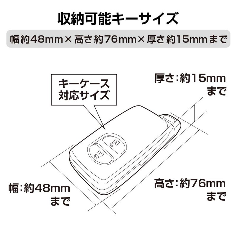 Seiwa WA11 Smart Key Case, Carbon, Black