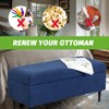 GOSTADY Ottoman Covers, Stretch Folding Storage Stool Slipcover Furniture Protector,