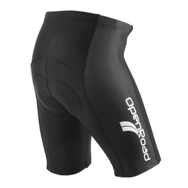 OpenRoad Men's Padded Cycling Shorts with Gel Inserts and Moisture Wicking Fabric (Medium, Black)