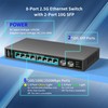 10 Port 2.5Gb Unmanaged Ethernet Switch with 8* 2.5G Base-T