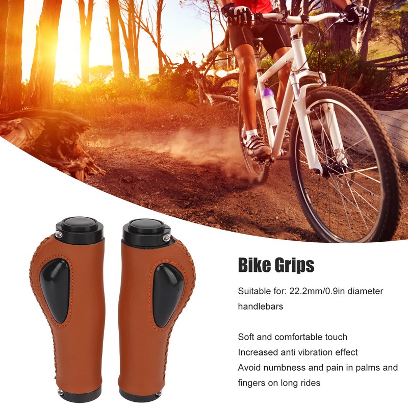 Artificial Leather Bicycle Grips Liquid Silicone Palm Pad Shock Absorption