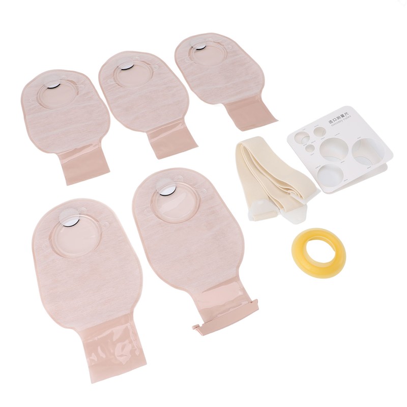 5PCS Colostomy Bags PE Leakproof Ostomy Pouch Ostomy Supplies for