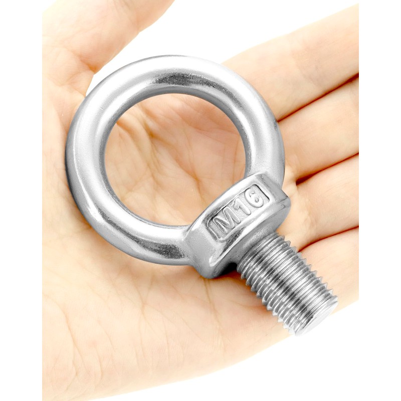 QWORK Shoulder Lifting Ring Eye Bolt, 5 Pack 304 Stainless