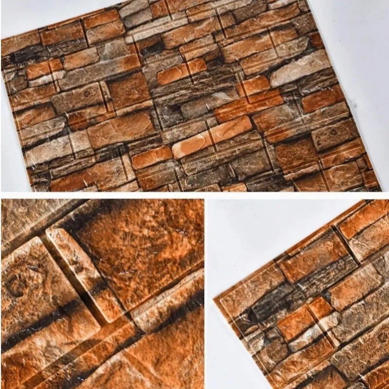 LH_Decor 15 Panel Papel Tapiz Ladrillo 3d Pared Autoadherible Textura