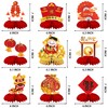 Chinese New Year Honeycomb Centerpieces, 9 Pieces Lunar New Year